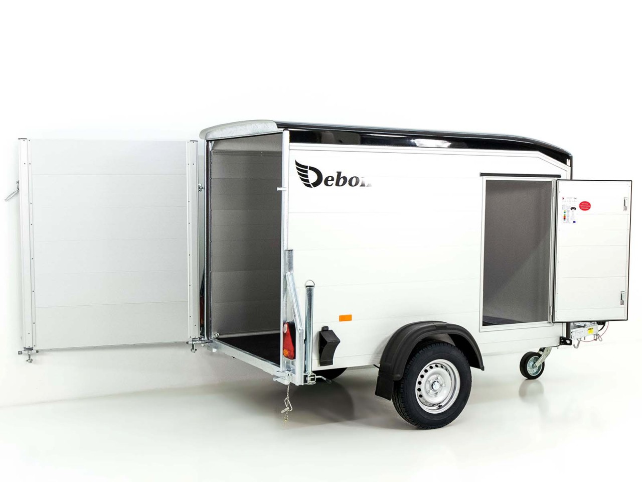 Debon Roadster Alu Bagageaanhanger 255 125x255cm H:156cm | Zwart - Nieuw