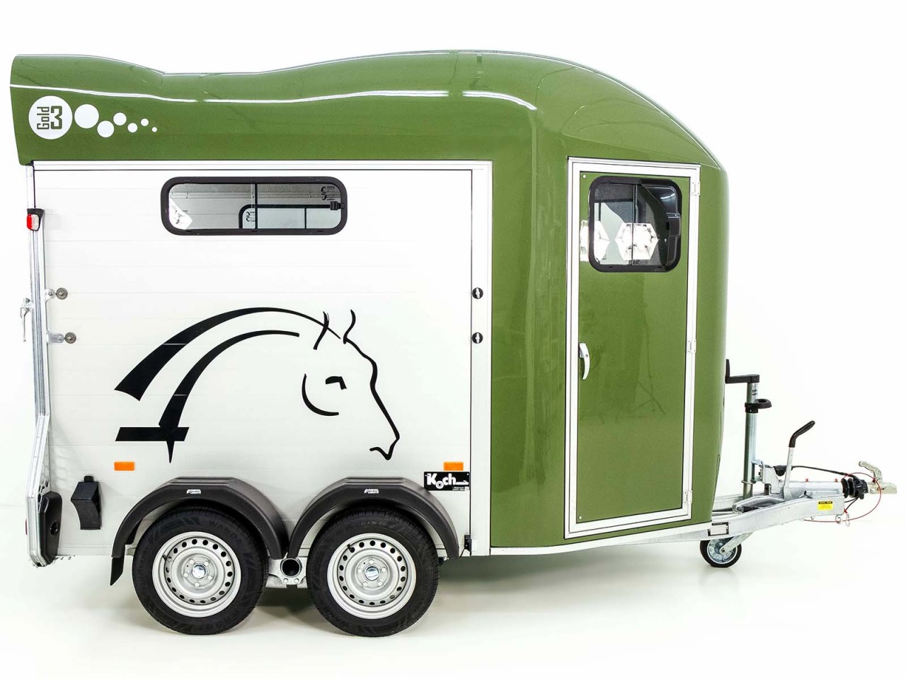 Cheval Liberte paardentrailer GOUD 3|Pullman 2|zadelkamer|olijfgroen - Nieuw