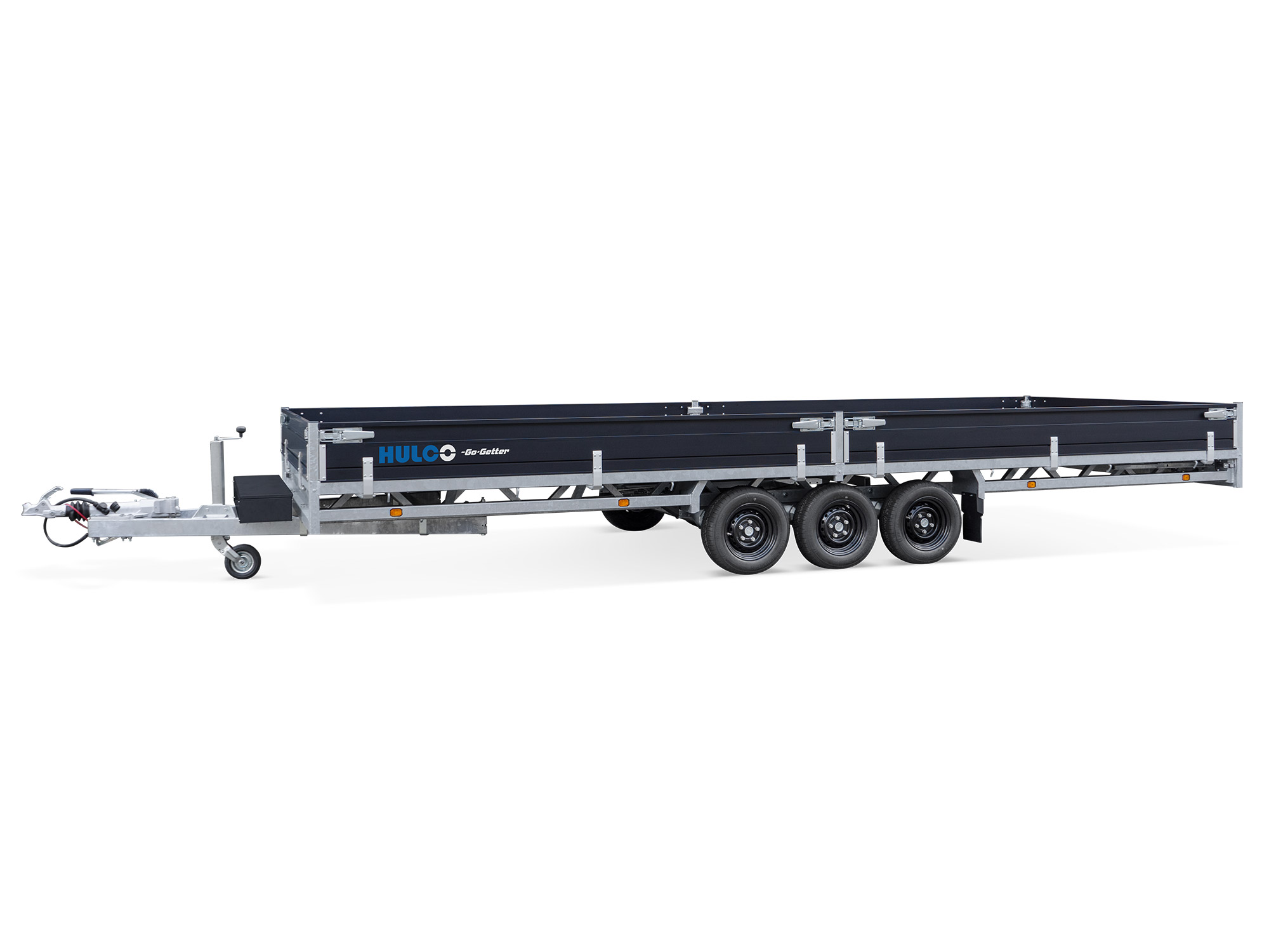 Hulco autotransporter, vlakke laadbak, aluminium, MEDAX-3, 3500 kg, laadruimte 6,11 x 2,23 m - Tridem