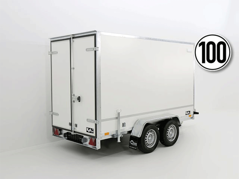 Gesloten aanhanger BK 146x357cm Hoogte: 210cm Speciale hoogte 2,7t - Nieuw