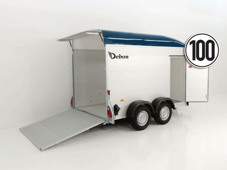 Debon Cargo Bagageaanhanger 163x300cm H:200cm 2.0t|Alu|Polybug|Deur|blauw